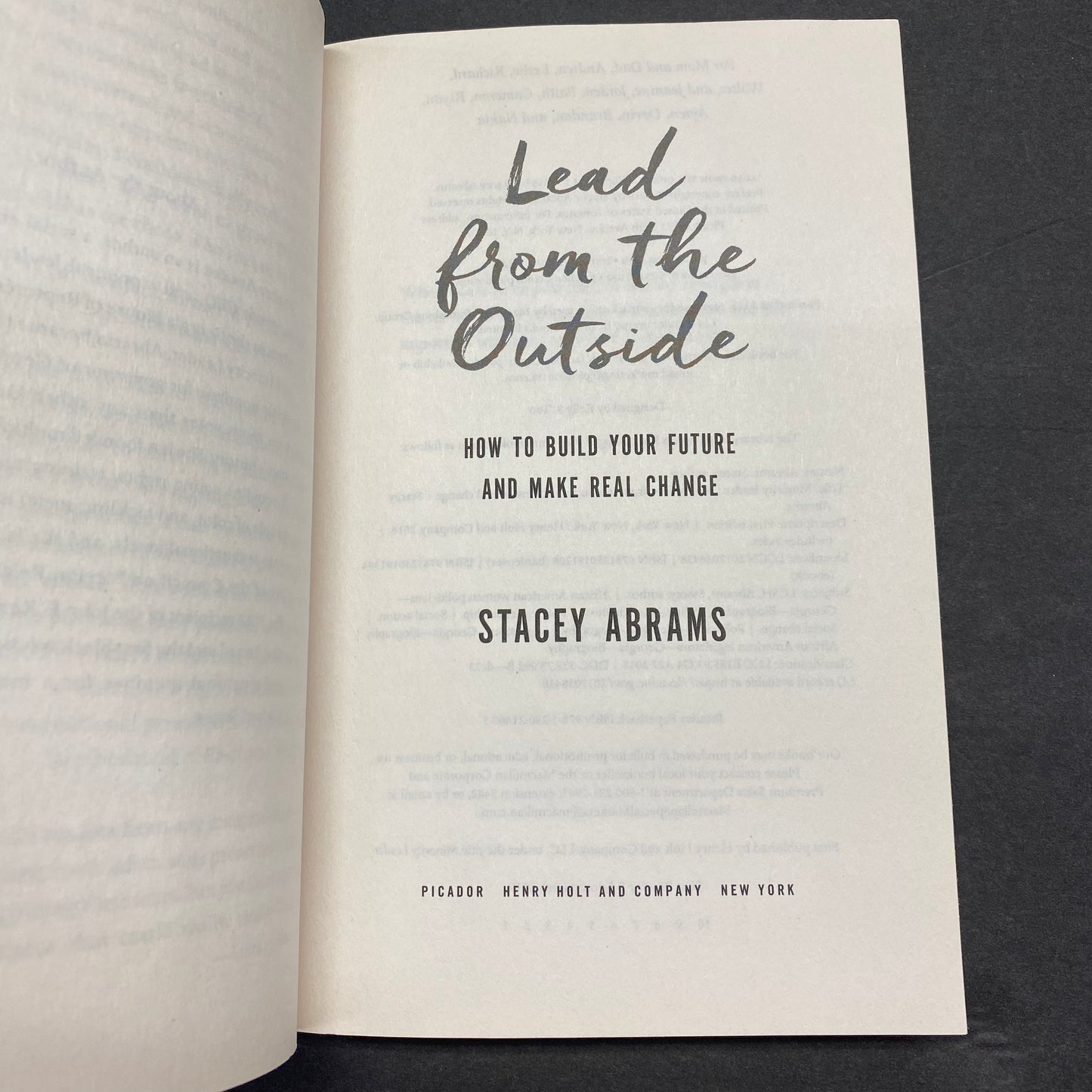 Lead from the Outside - Stacey Abrams - Signed - 2019