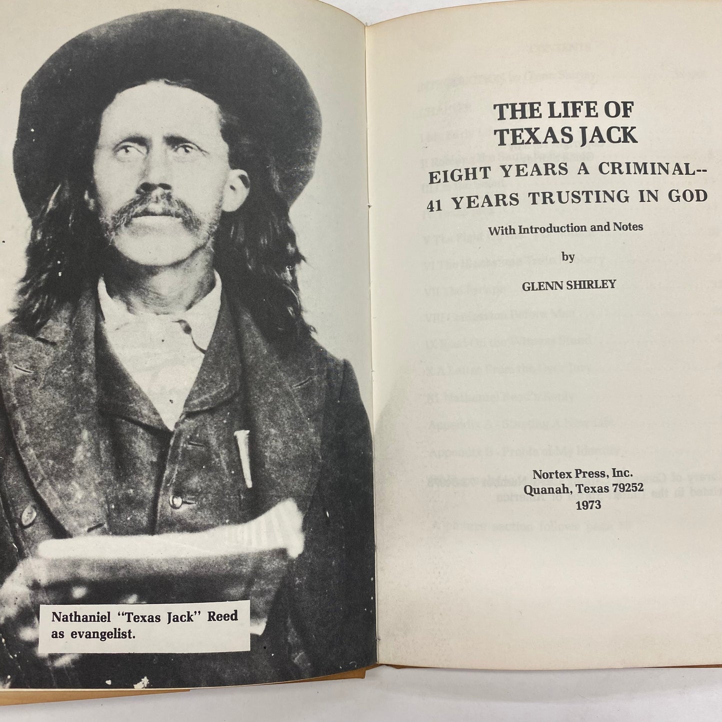 The Life of Texas Jack - Glenn Shirley - Signed - 1973