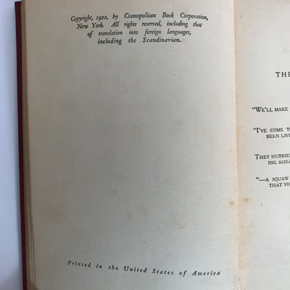 The Country Beyond - James Oliver Curwood - 1st Edition - 1922