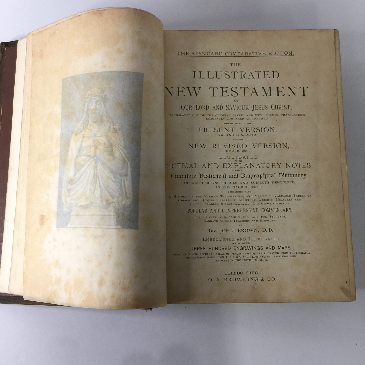 King James New Testament - Rev. John Brown - 1881