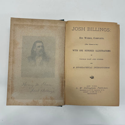 His Complete Works - Josh Billings - 1876