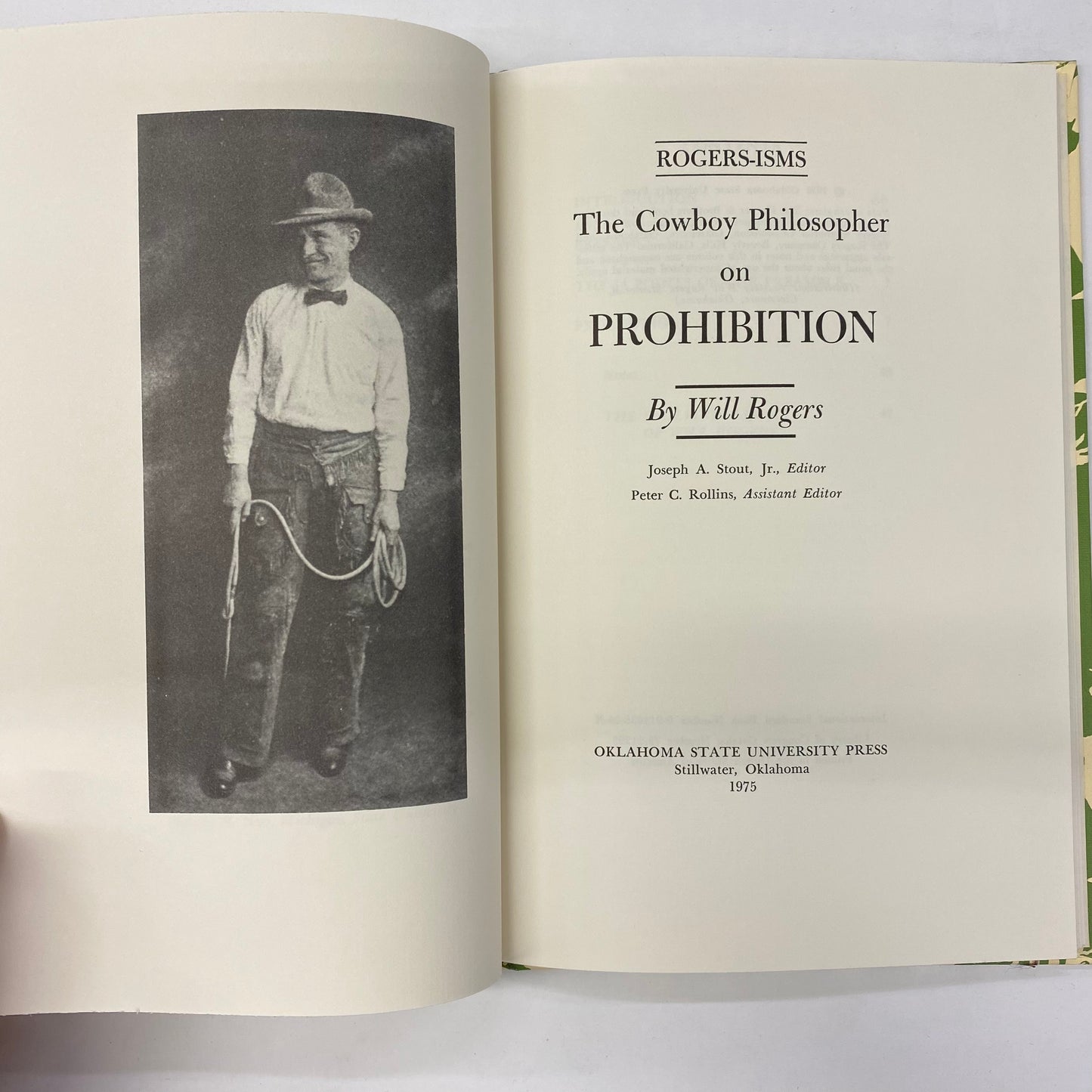 Cowboy Philosopher on Prohibition - Will Rodgers - 1975