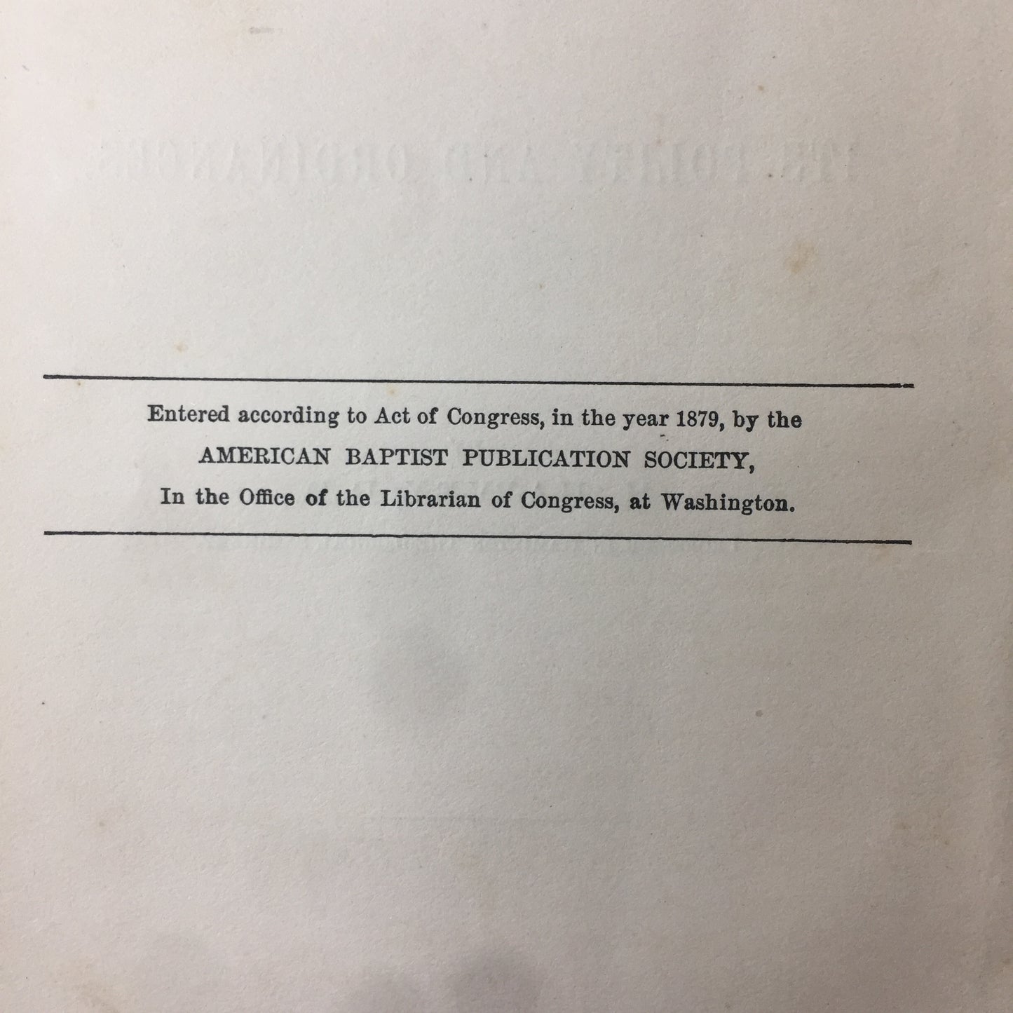 The Church - H. Harvey, D. D. - 1879