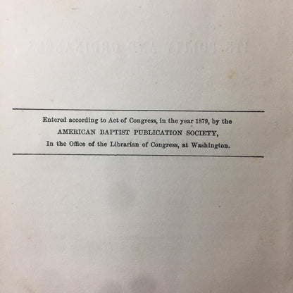 The Church - H. Harvey, D. D. - 1879