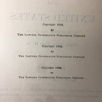 United States Supreme Court Reports - 12 Vol Set - Lawyers Edition - 1920-1935