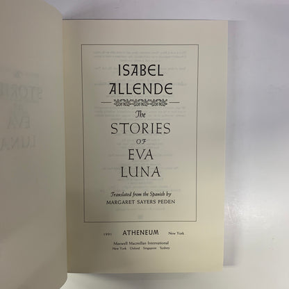 The Stories of Eva Luna - Isabel Allende - Signed - 1991