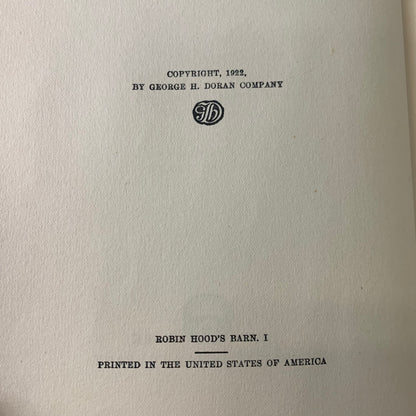 Robin Hood’s Barn - Margaret Emerson Bailey - 1st Edition - Illustrated by Whitman Bailey - 1922