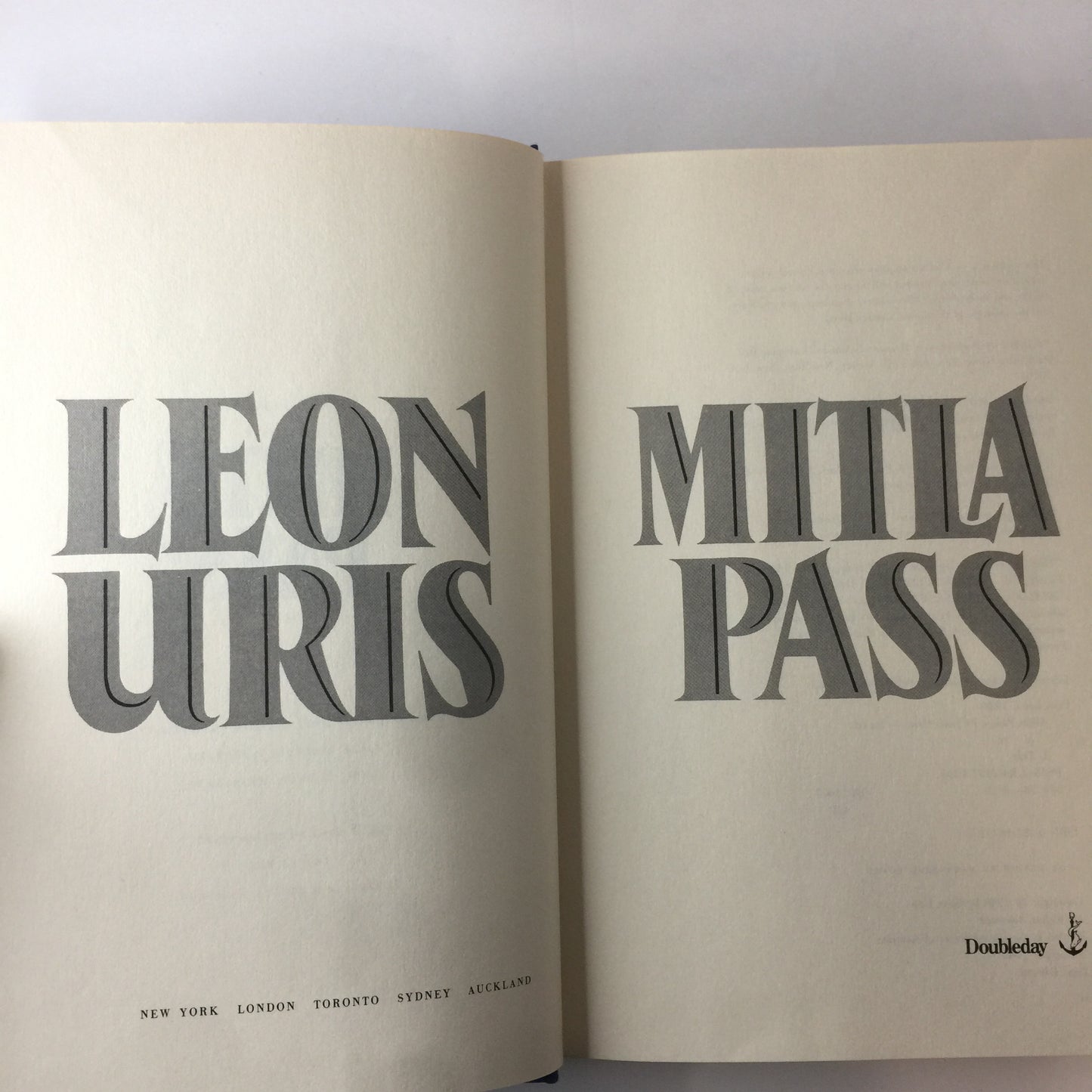 Mitla Pass - Leon Uris - 1st Edition - 1988