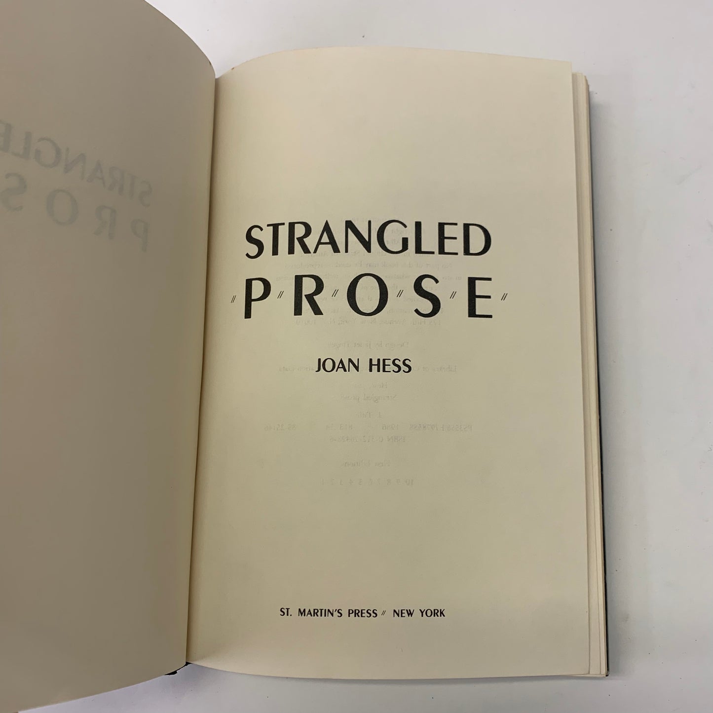 Strangled Prose - Joan Hess - 1st Edition - 1986