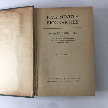 Five Minute Biographies - Dale Carnegie - 1937