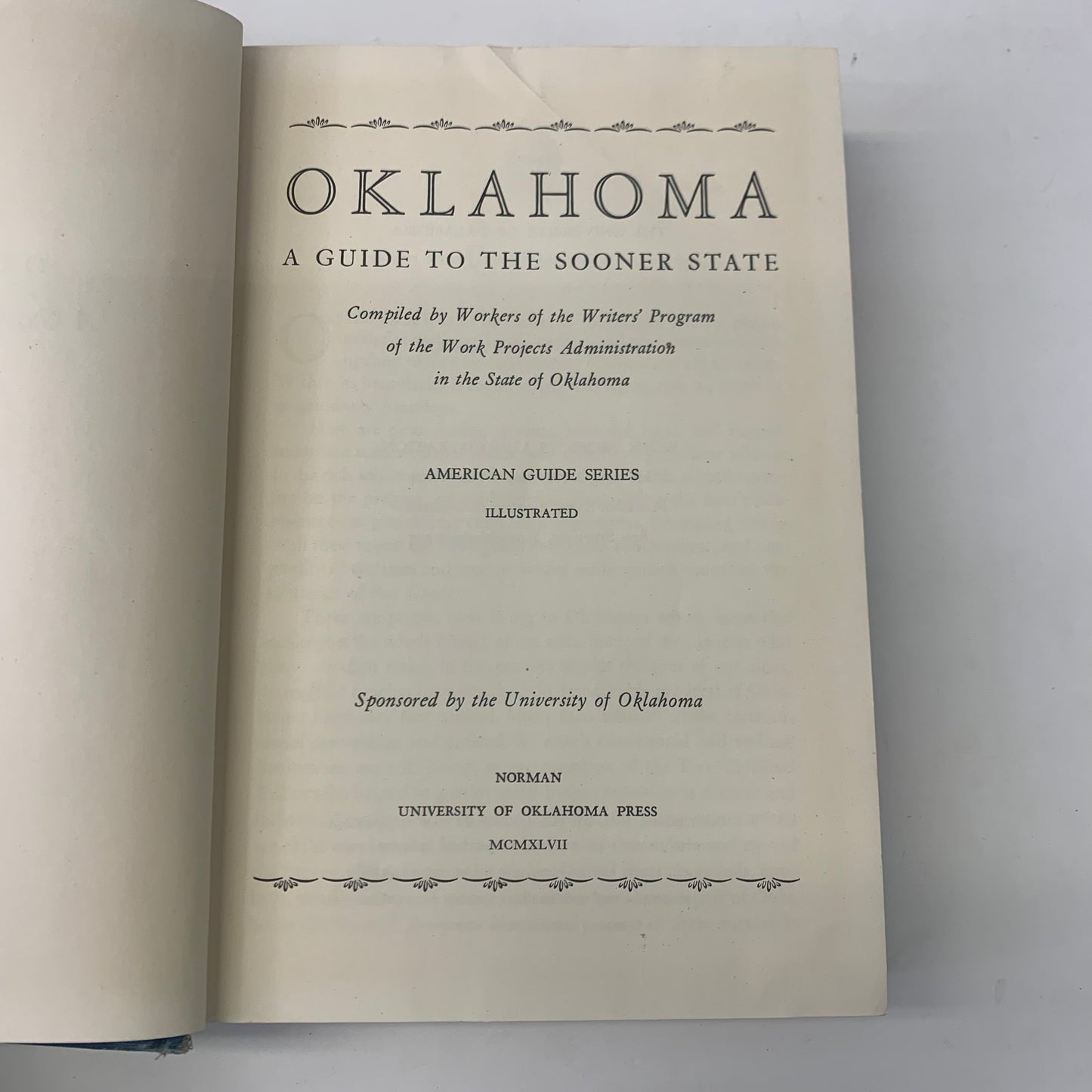 Oklahoma: A Guide to the Sooner State - Various - Includes Map - 1957