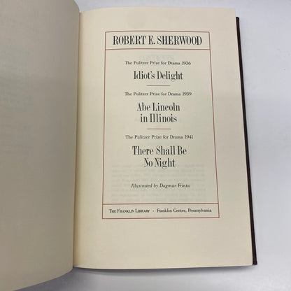 Three Plays - Robert E. Sherwood - Franklin Library - 1984