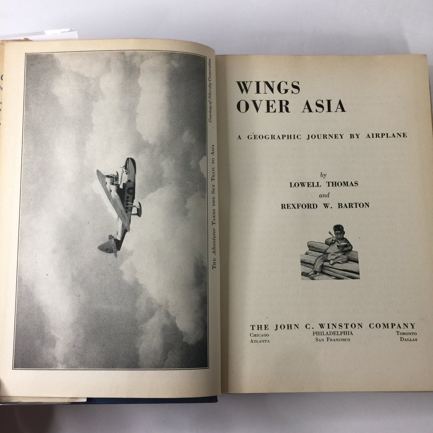 Wings Over Asia - Lowell Thomas and Rex Barton - 1st Edition - 1937