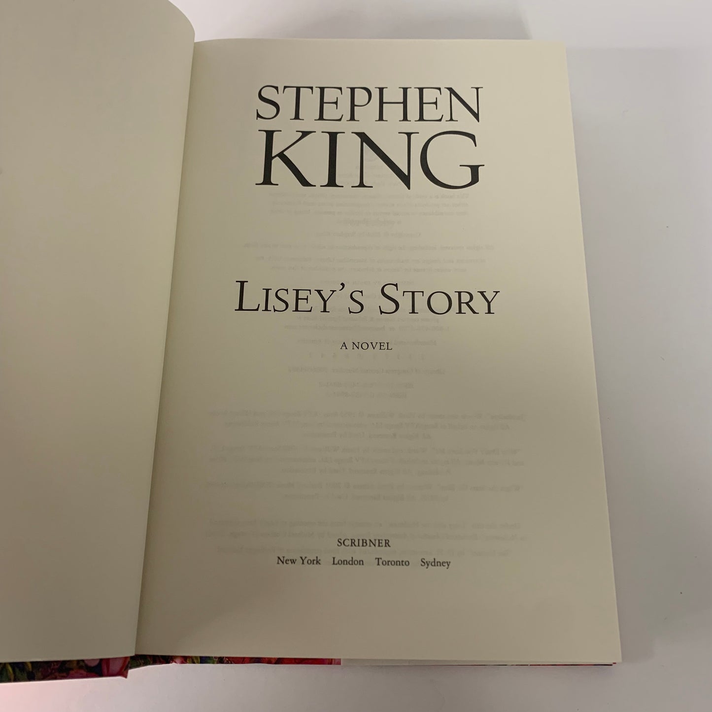 Lisey’s Story - Stephen King - 1st Edition - 2006