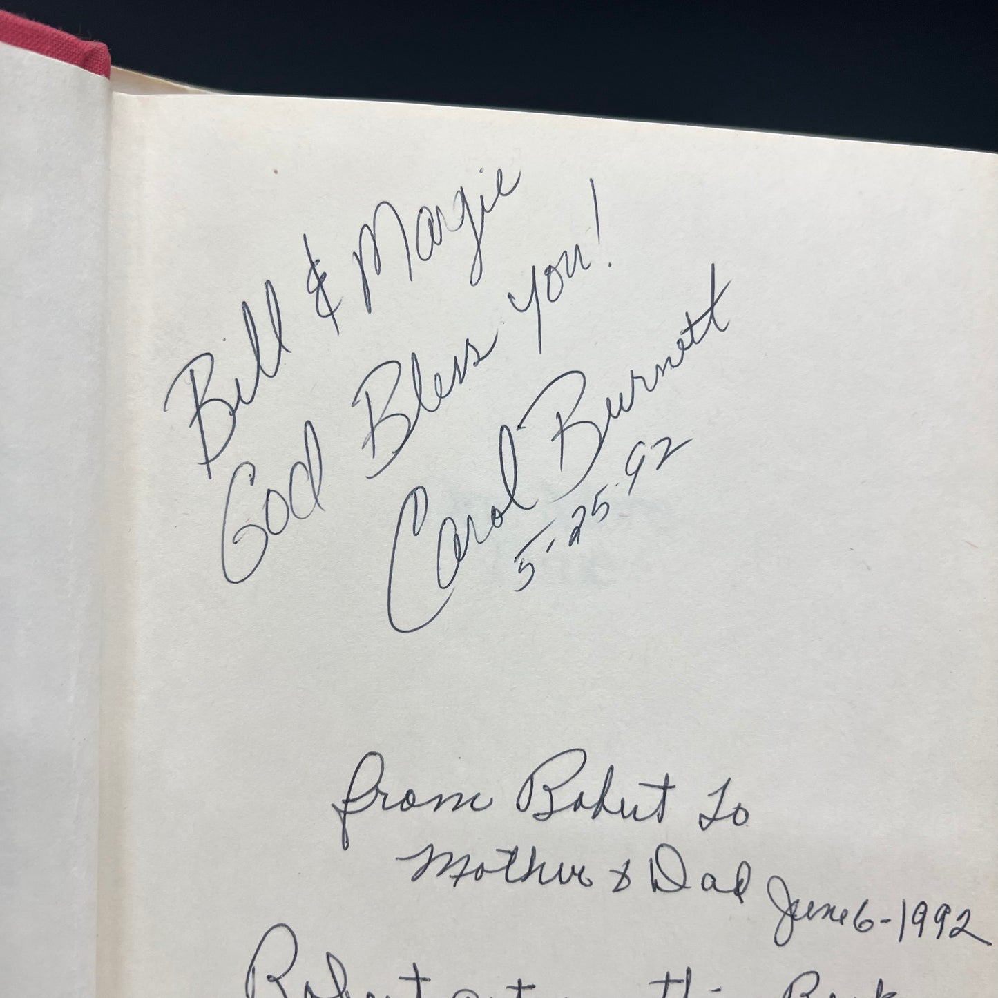 One More Time - Carol Burnett - Signed - 1st Edition - 1986