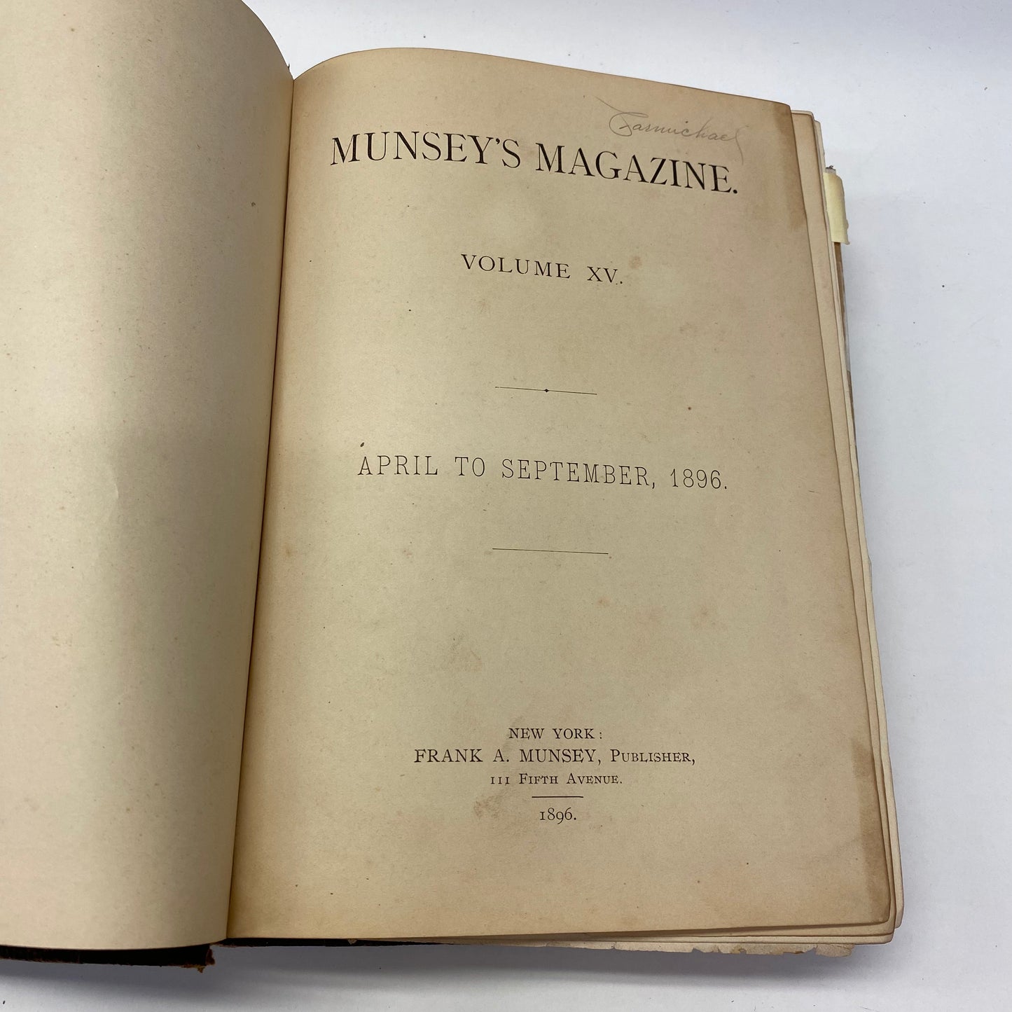 Munsey’s Magazine - Frank A. Munsey - 1896