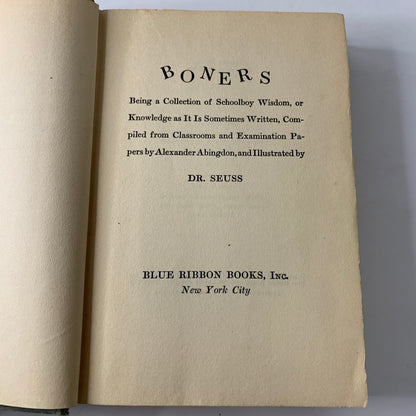 The Omnibus Boners - Alexander Abingdon - Illustrated by Dr. Seuss - 1931