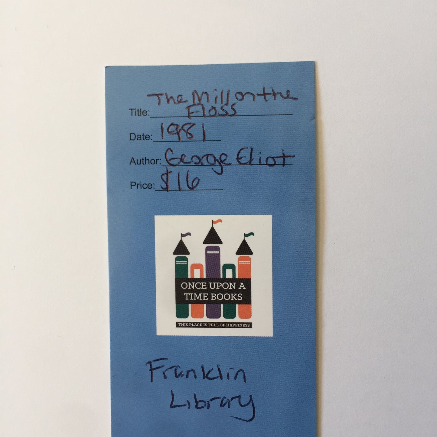 The Mill on the Floss - George Eliot - Franklin Library - 1981