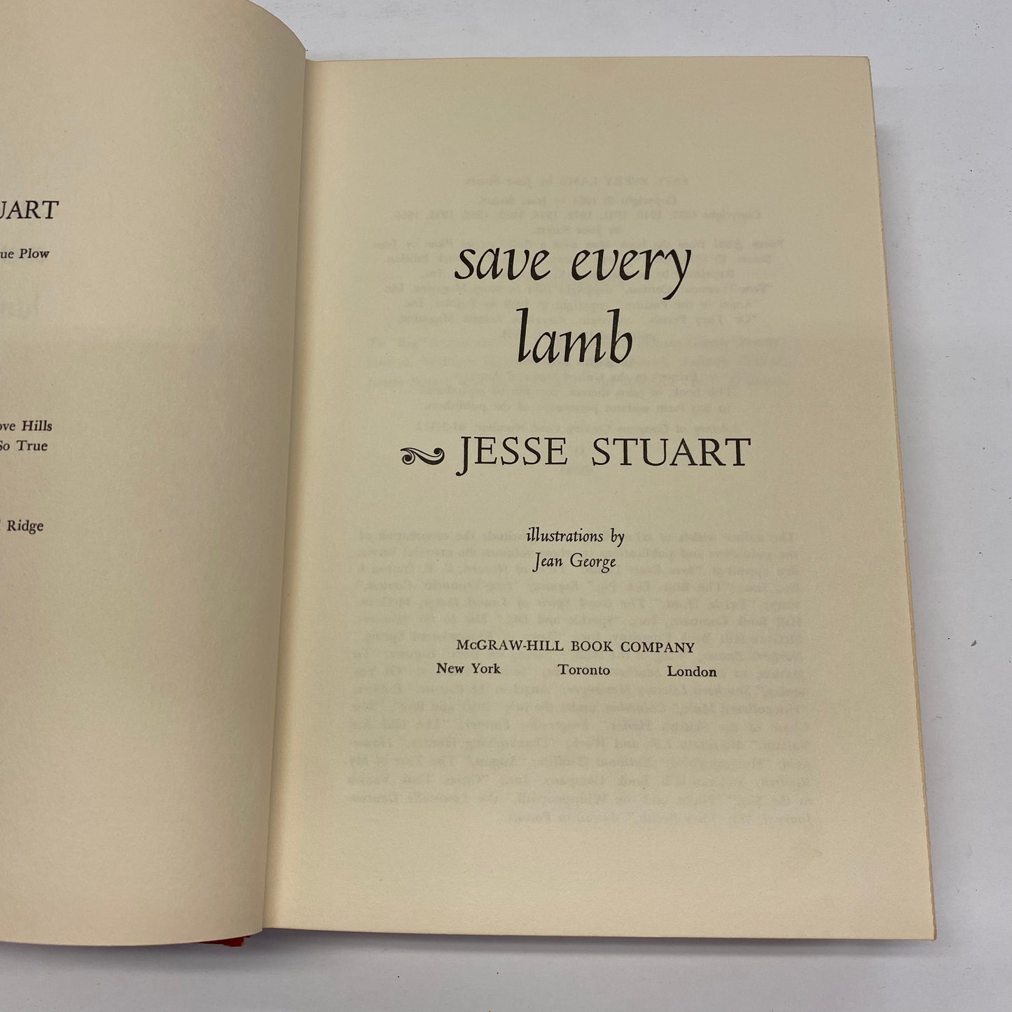 Save Every Lamb - Jesse Stuart - 1964