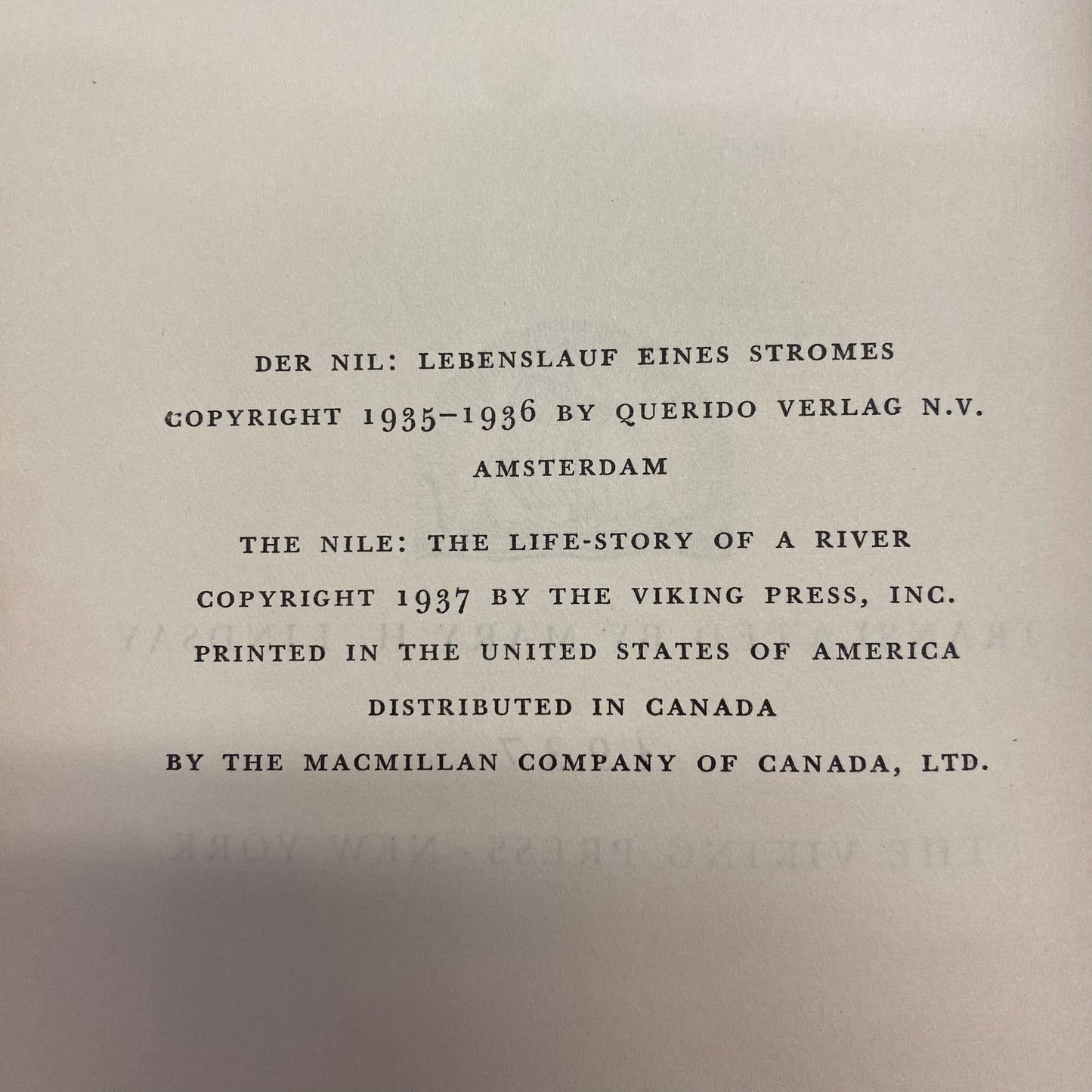 The Nile: The Life-Story of a River - Emil Ludwig - First Edition - 1937