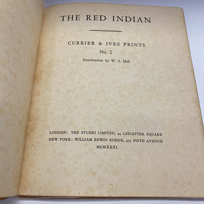 The Red Indian - W. S. Hall - 1931