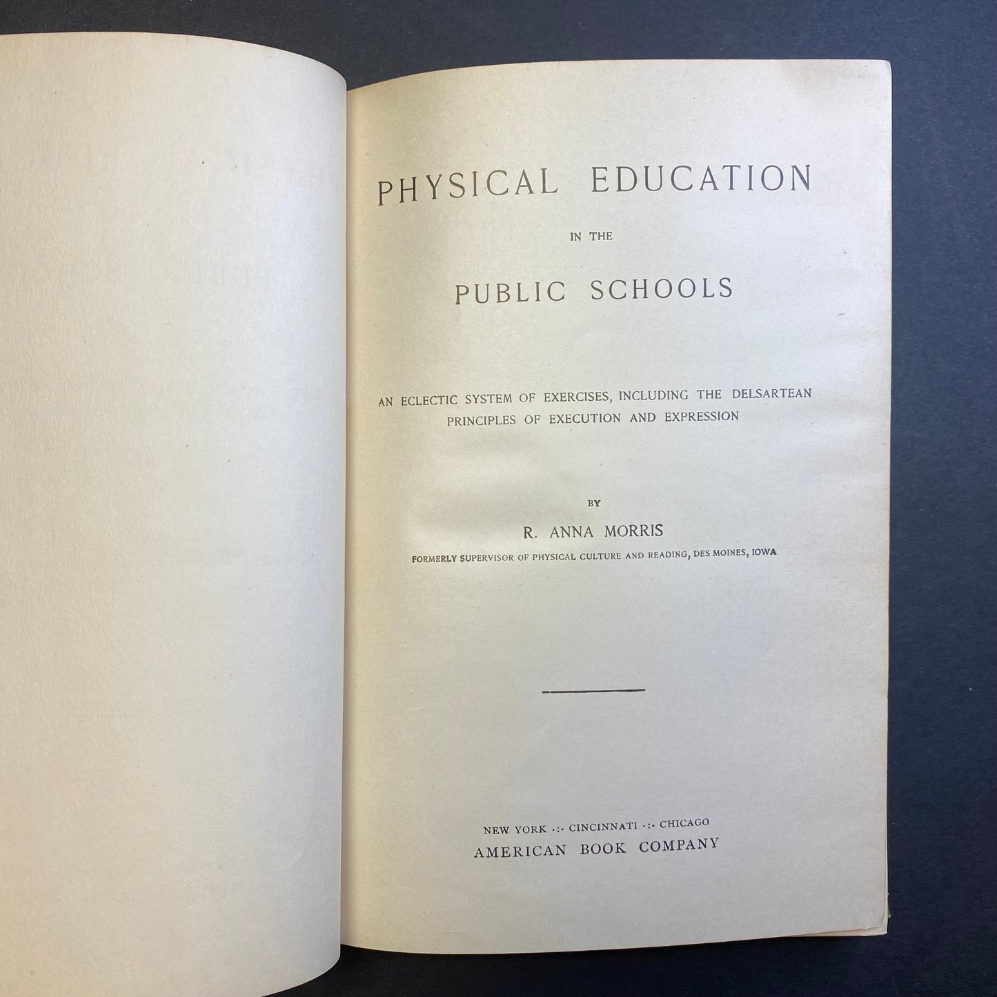 Physical Education - R. Anna Morris - 1892