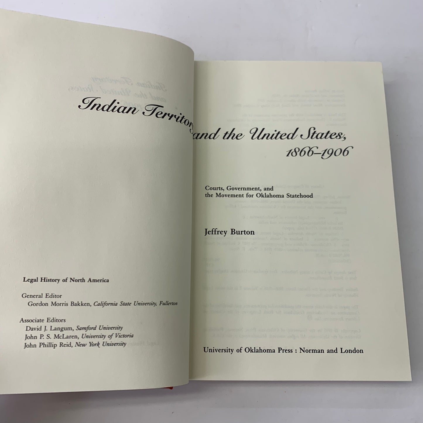 Indian Territory and the United States - Jeffery Burton - 1995