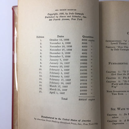 How to Win Friends and Influence People - Dale Carnegie - 17th Print - 1937