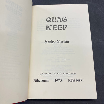 Quag Keep - Andre Norton - 1st Edition - 1978