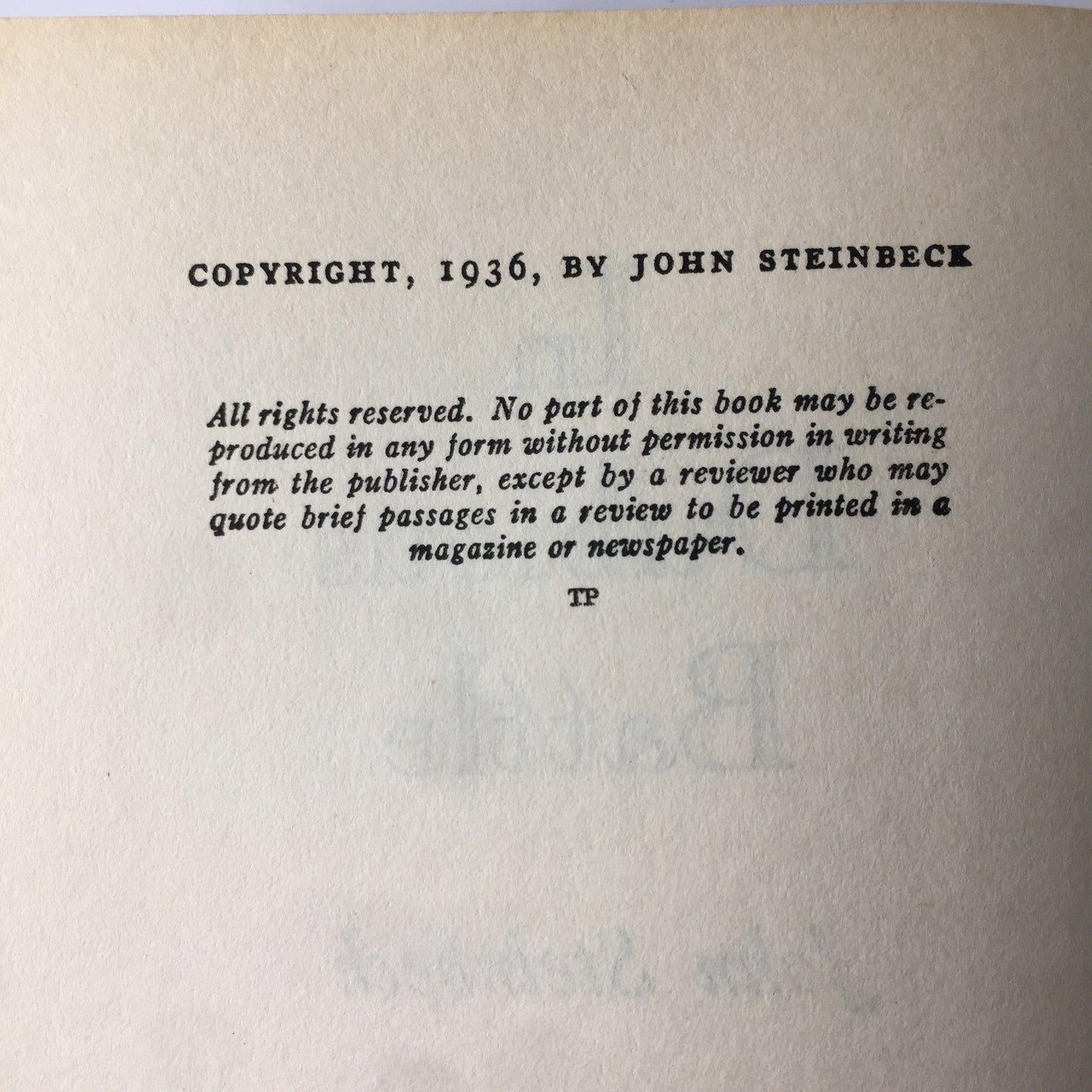 In Dubious Battle - John Steinbeck - Collier - 1936