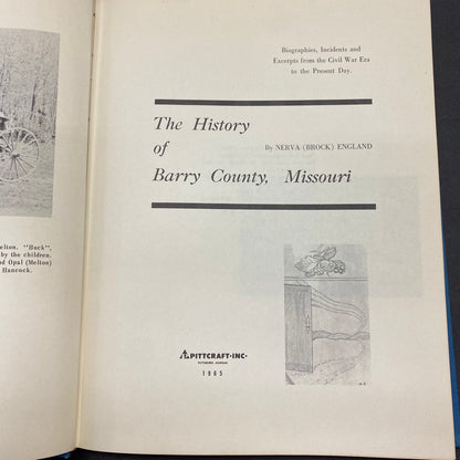 The History of Barry County, Missouri - Nerva (Brock) England - 1965