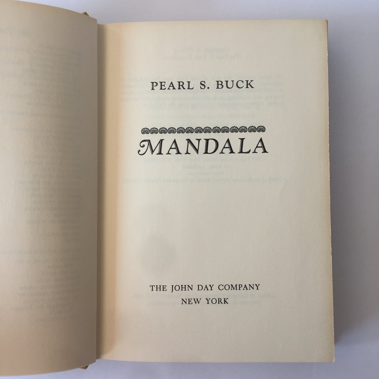 Mandala - Pearl S. Buck - Signed - 1st Edition - 2nd Printing - 1970