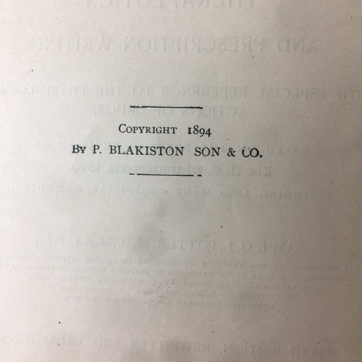 Quiz Compends: Materia Medica - Samuel Potter - 1897