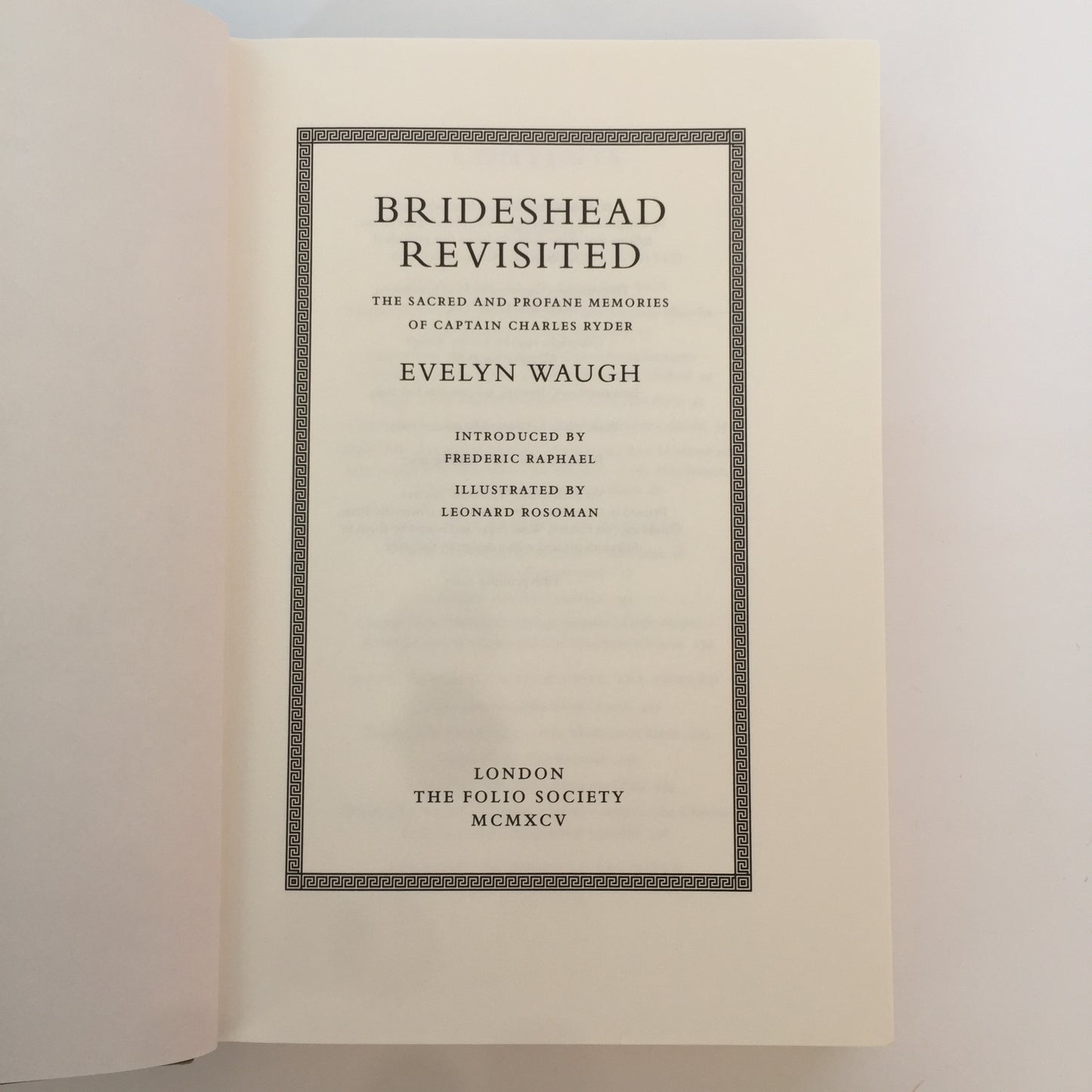 Brideshead Revisited - Evelyn Waugh - 5th Print - Folio Society - 2007