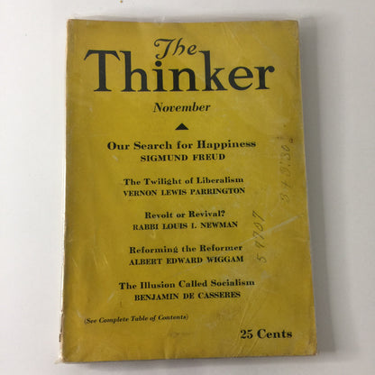 The Thinker - Various - Article by Freud, Vol. 2 No. 6 - Nov. 1930