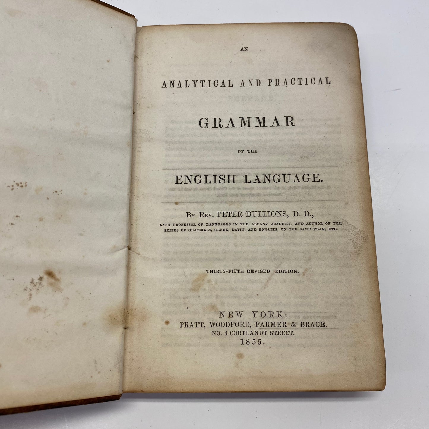 An Analytical and Practical Grammar of the English Language - Peter Bulliory - 1855