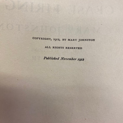 Cease Firing - Mary Johnston - 1st Edition - 1912