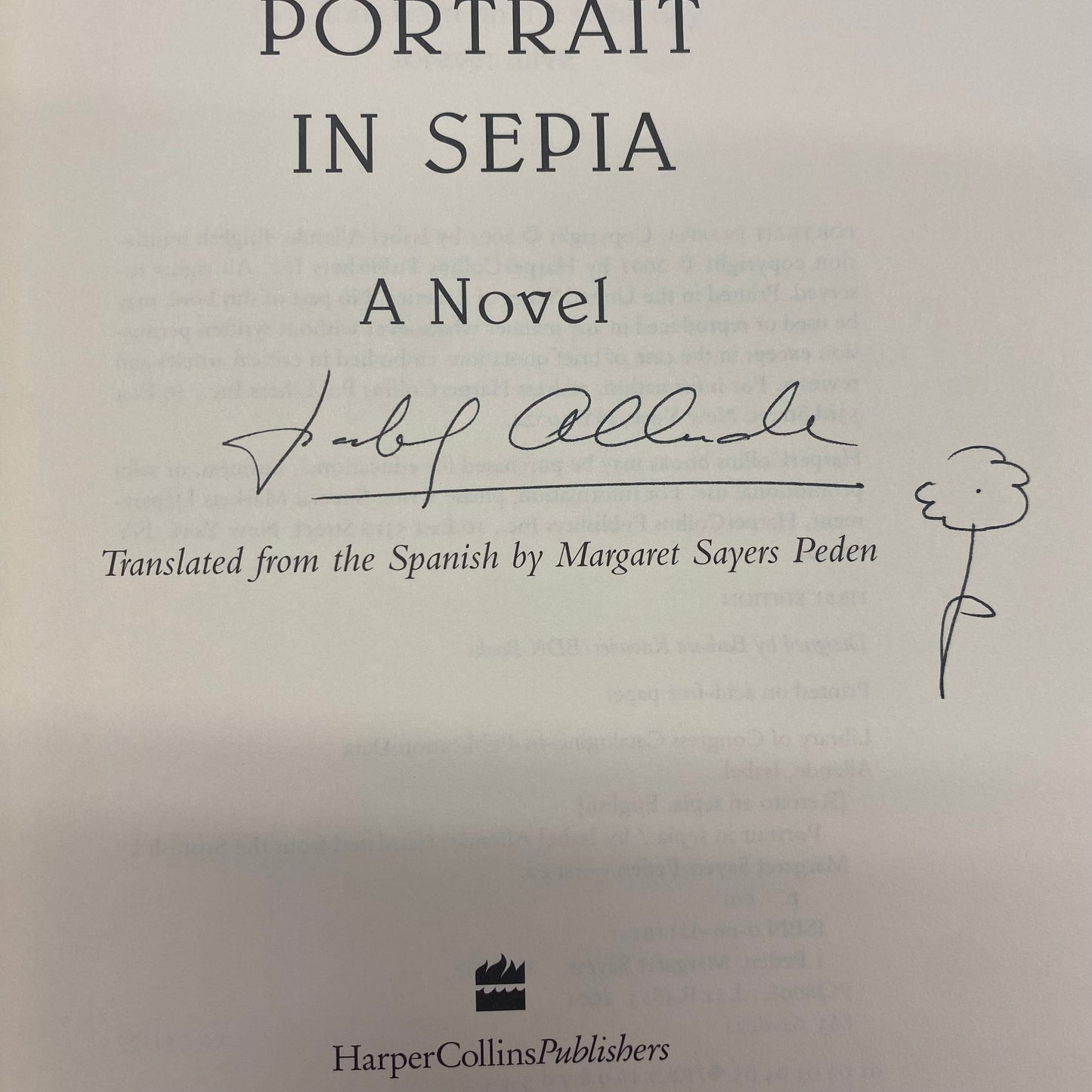 Portrait in Sepia - Isabella Allende - 1st Edition - Signed - 2001