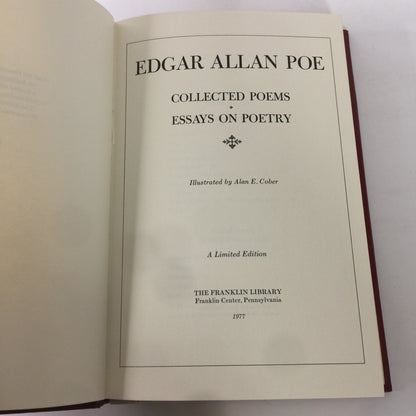 Collected Poems: Essays on Poetry - Edgar Allan Poe - Franklin Library - 1977