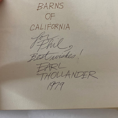 Barns of California - Earl Thollander - Inscribed - 1974