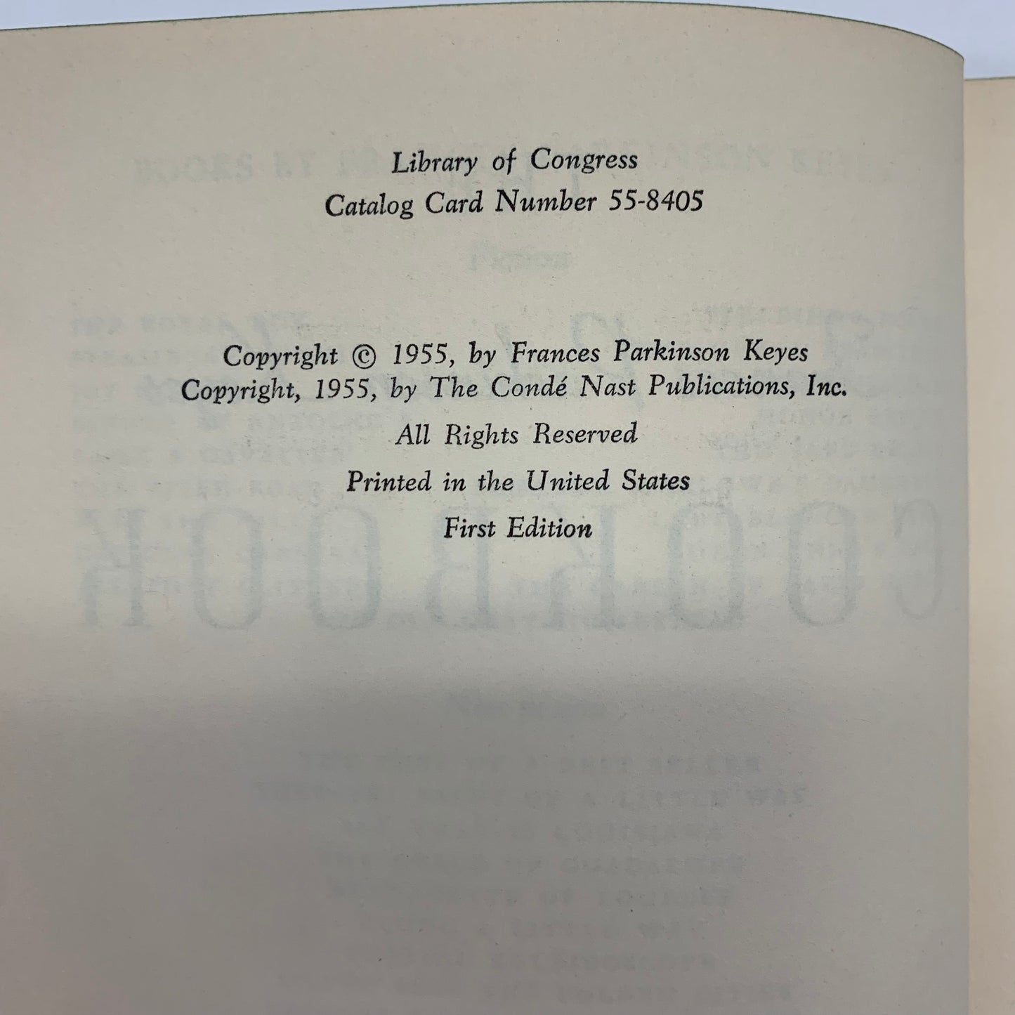 The Frances Parkinson Keyes Cookbook - Frances Parkinson Keyes - First Edition - 1955