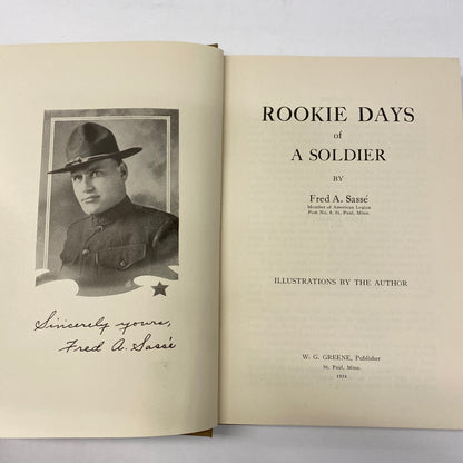 Rookie Days of a Soldier - Fred A. Sasse - 1924