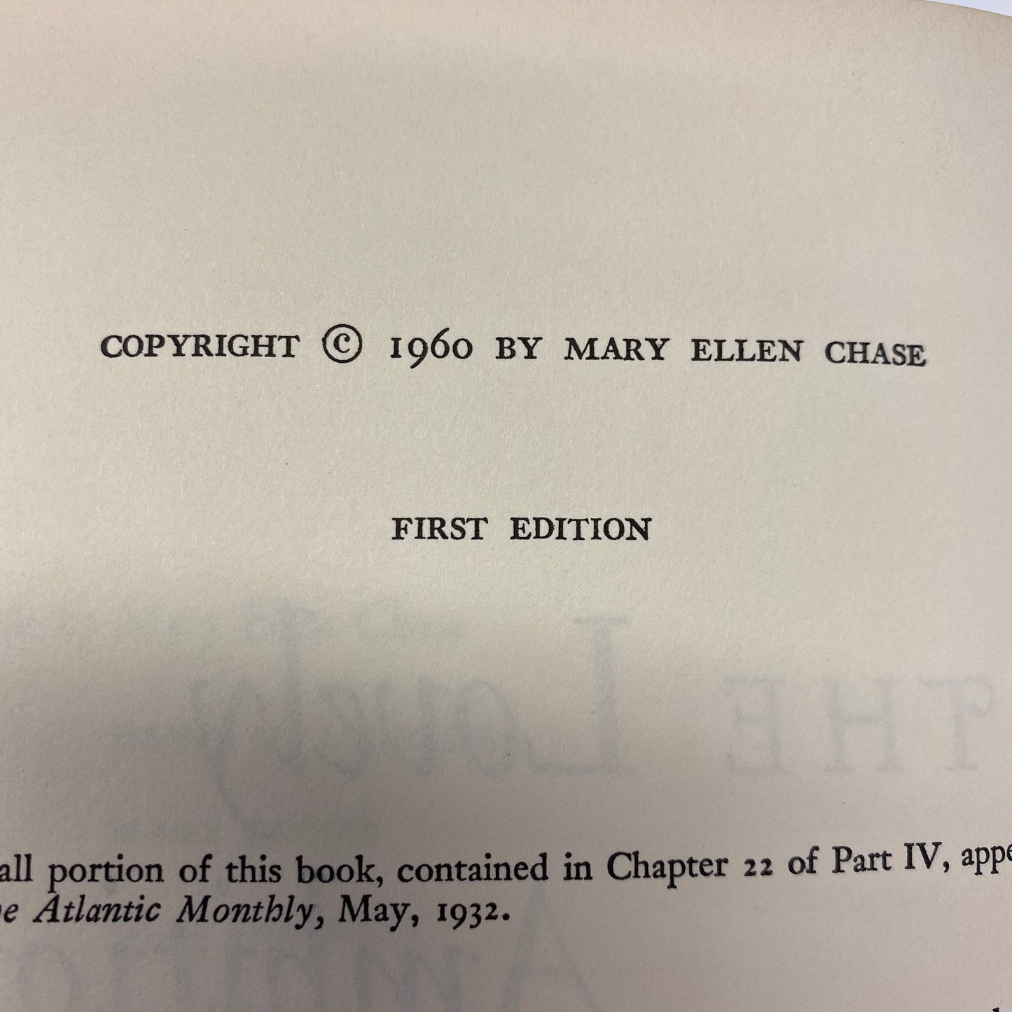 The Lovely Ambition - Mary Ellen Chase - 1st Edition - 1960