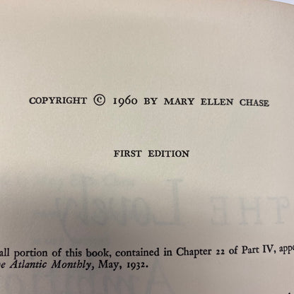 The Lovely Ambition - Mary Ellen Chase - 1st Edition - 1960