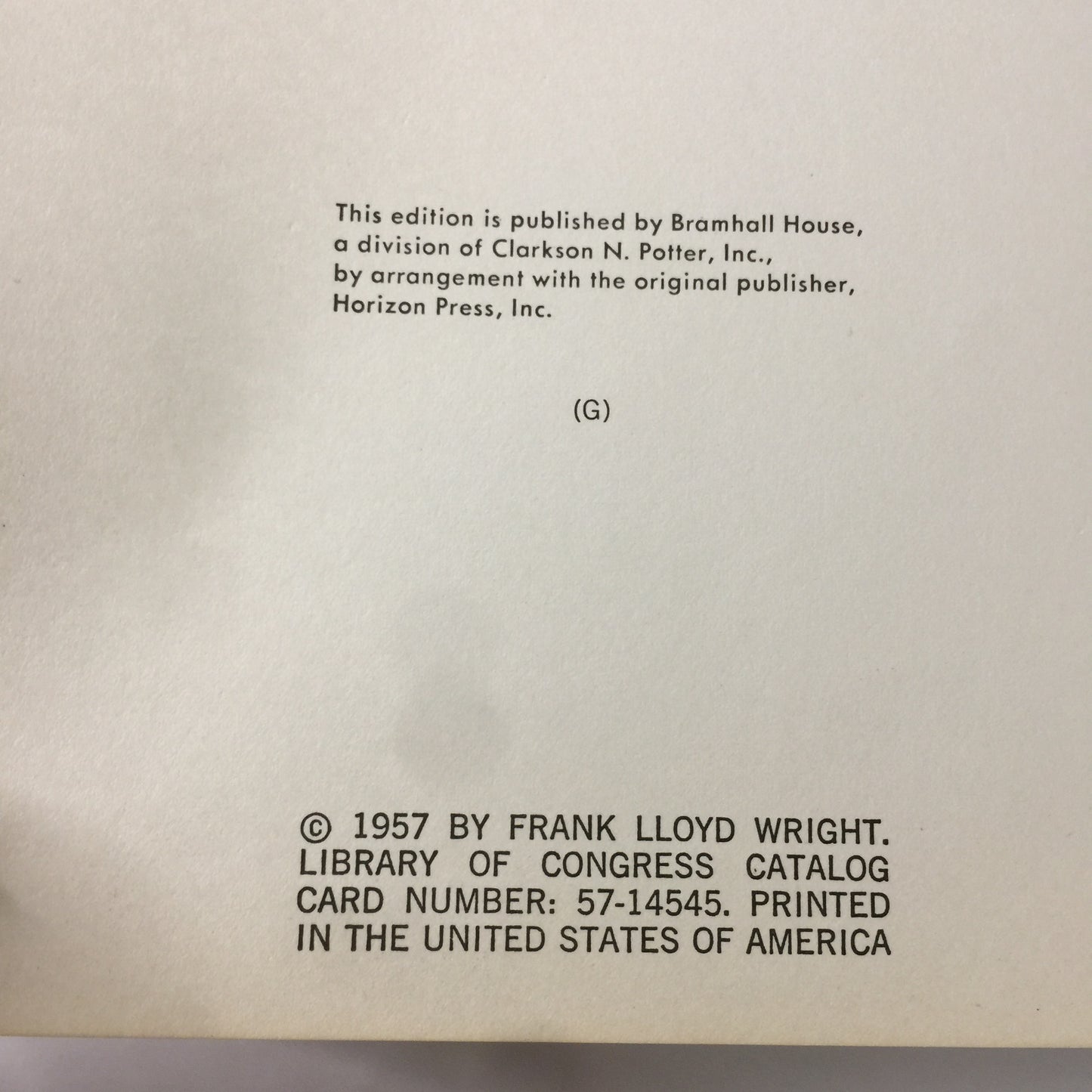 A Testament - Frank Lloyd Wright - 1957