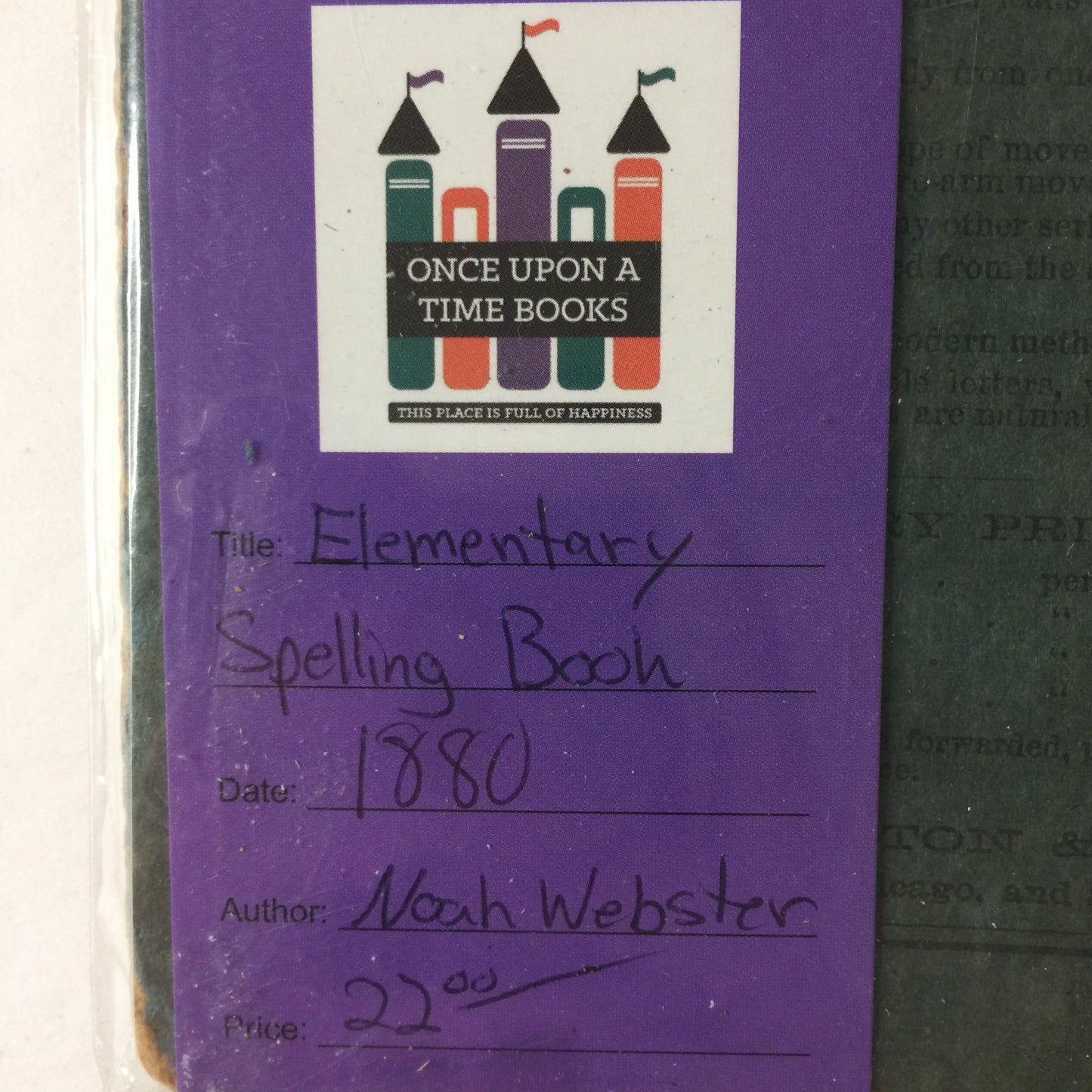 Elementary Spelling Book - Noah Webster - 1880