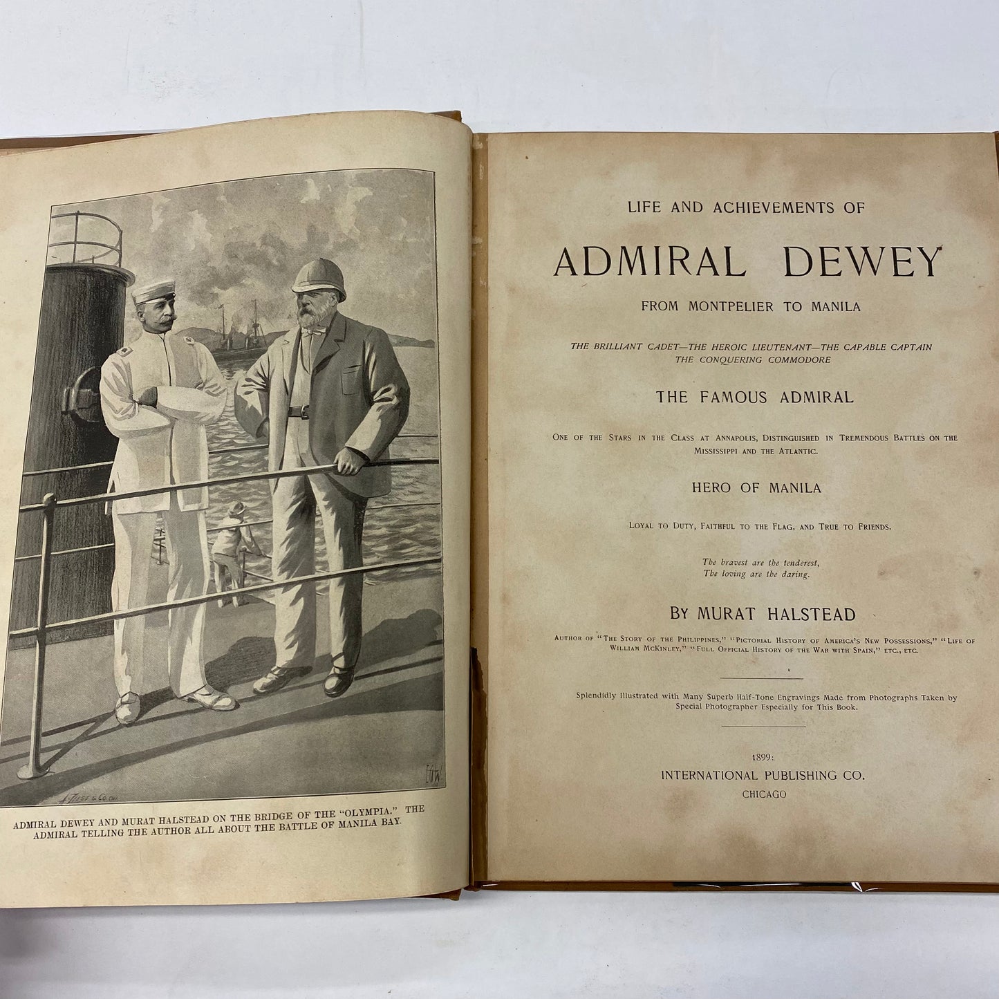 The Life and Achievements Of Admiral Dewey - Murat Halstead - Salesman’s Sample - 1899