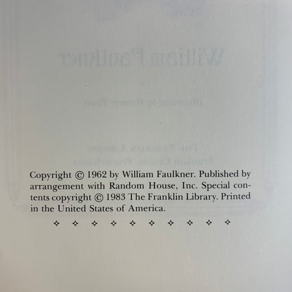 The Reivers - William Faulkner - First Thus - Franklin Library - 1983