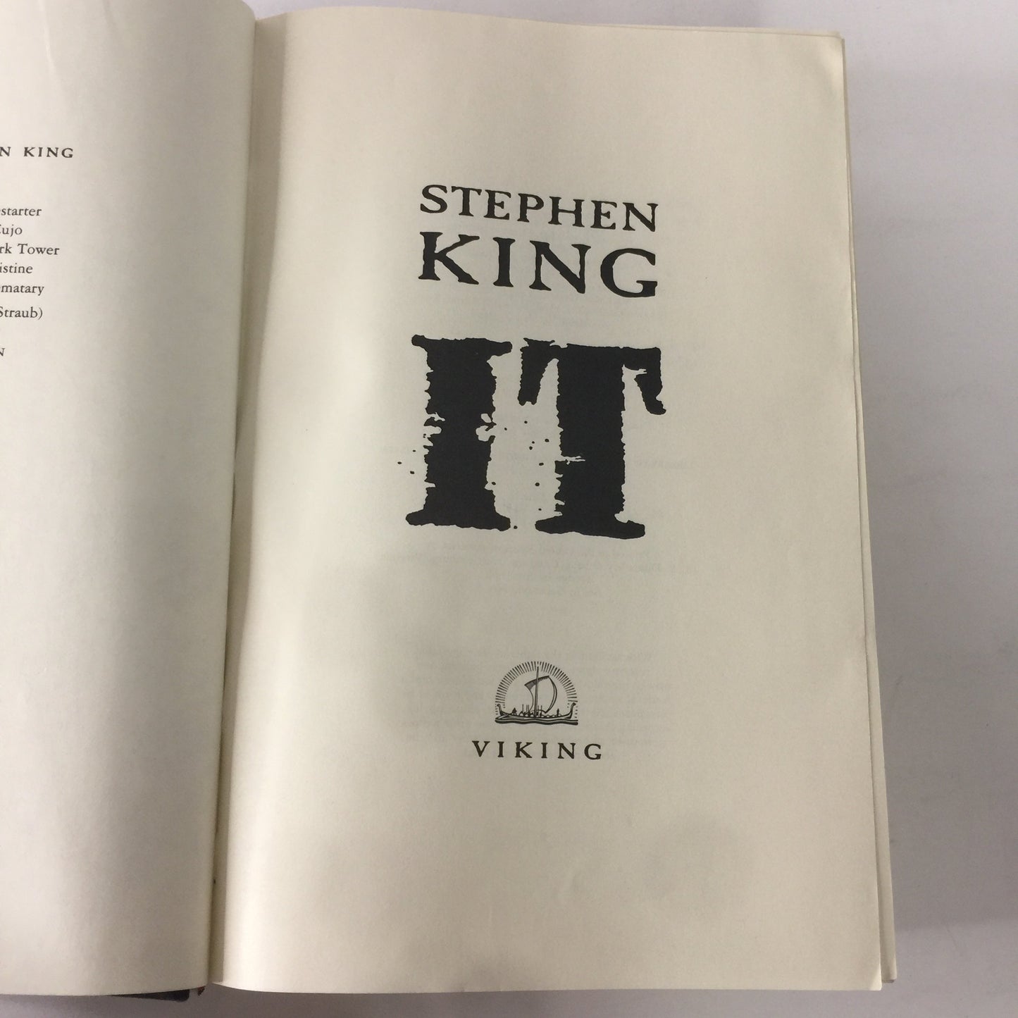 It - Stephen King - 1st Edition - 1986