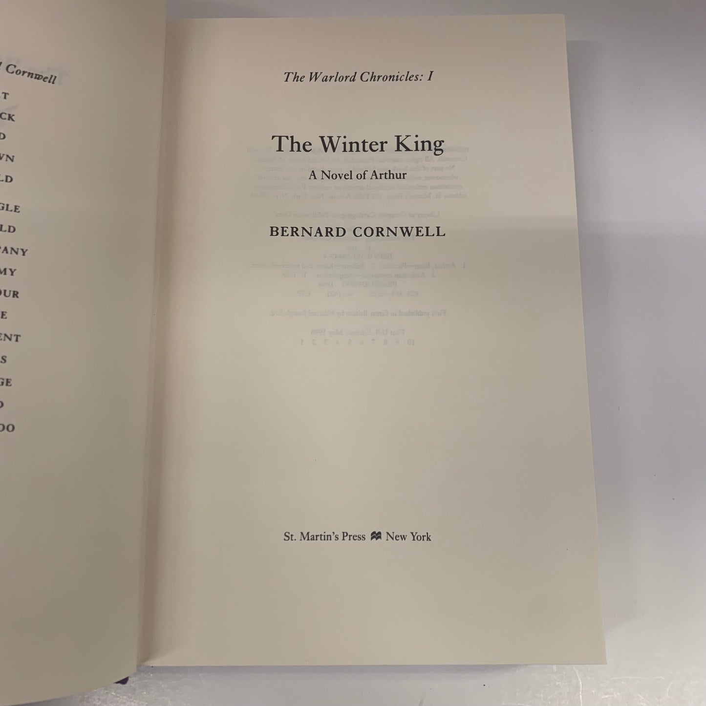 The Winter King - Bernard Cornwell - 1st Edition - 1995